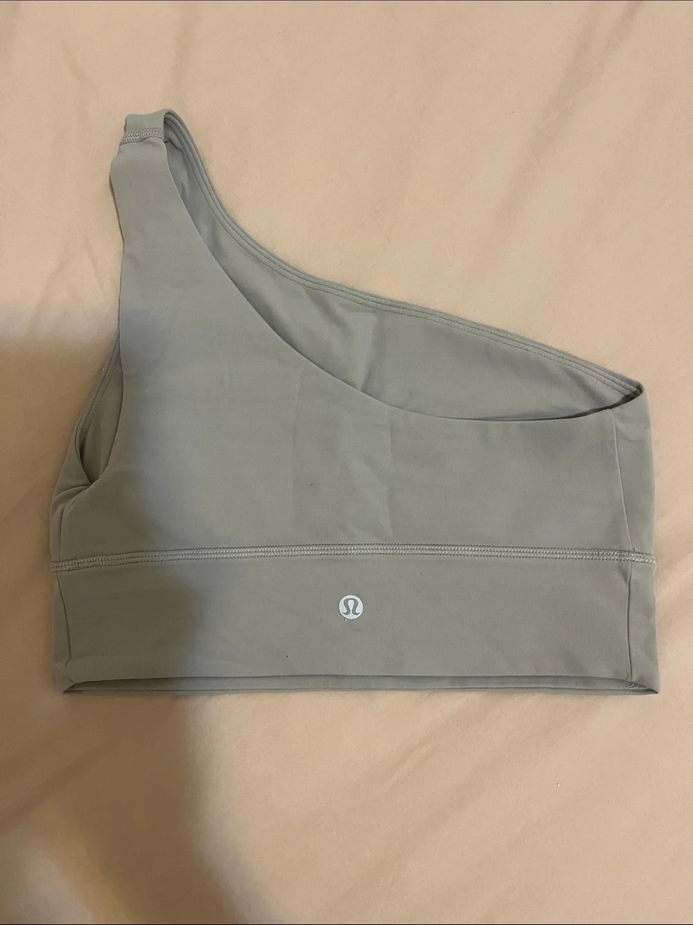 lululemon athletica Asymmetric One-Shoulder Crop Top in Pale Blue